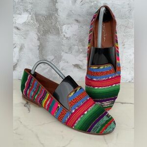 Teysha Textile Leather Flats size 10